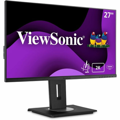ViewSonic VG2756A-2K 27 Inch IPS 1440p Docking Monitor with 100W USB C  RJ45  HDMI  Display Port and 40 Degree Tilt Ergonomics for Home and Office