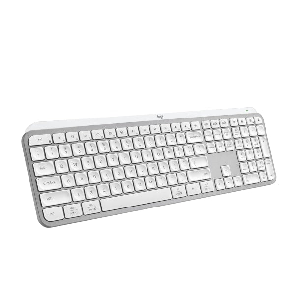 Logitech - MX Keys S Universal Full-size Wireless Scissor Keyboard for PC and Mac with Backlit keys - Pale Gray