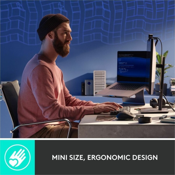 Logitech MX Mechanical Mini Wireless Illuminated Keyboard  Tactile Quiet Switches  Backlit  Bluetooth  USB-C  macOS  Windows  Linux  iOS  Android  Graphite