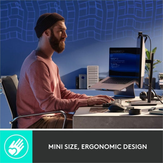 Logitech MX Mechanical Mini Wireless Illuminated Keyboard  Tactile Quiet Switches  Backlit  Bluetooth  USB-C  macOS  Windows  Linux  iOS  Android  Graphite