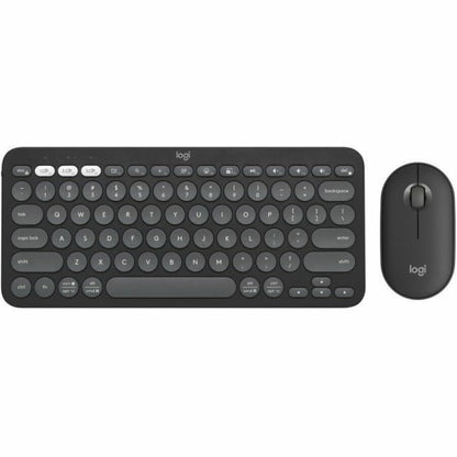 Logitech - Pebble 2 Combo Compact Wireless Scissor Keyboard and Mouse Bundle for Windows, macOS, iPadOS, Chrome - Graphite
