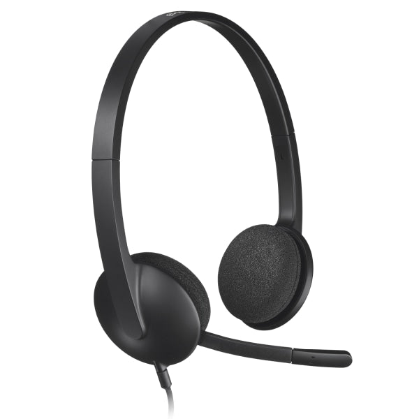 Logitech H340 USB Headset with Noise-Cancelling Mic  Black