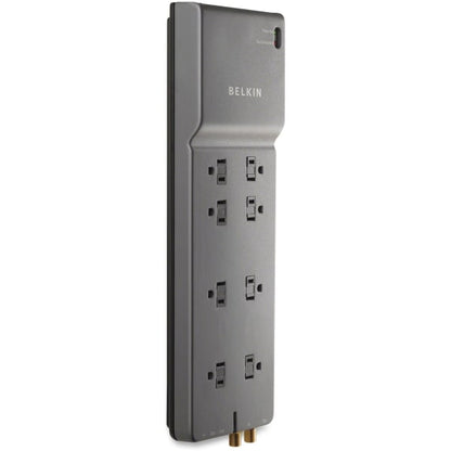 Belkin BE108230-12 Home/office Surge Protector  8 Outlets  12 Ft Cord  3390 Joules  Dark Gray