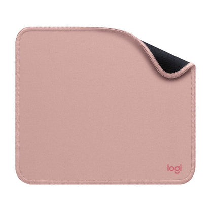 Logitech Mouse Pad - Studio Series  Computer Mouse Mat with Anti-slip Rubber Base  Easy Gliding  Spill-Resistant Surface  Dark Rose