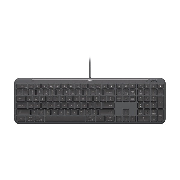 Logitech Signature Slim Wired K620 for Business  Full-Size Keyboard  Graphite