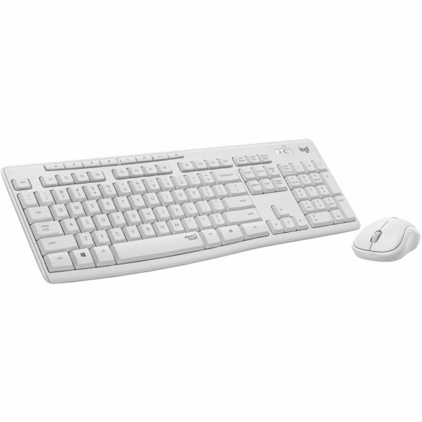 Logitech MK295 Silent Wireless Keyboard & Mouse Combo with 90% less clicking and typing noise  2.4 GHz  Off-White