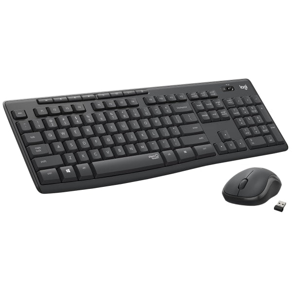 Logitech MK295 Wireless Mouse & Keyboard Combo with SilentTouch Technology  Full Numpad  Graphite