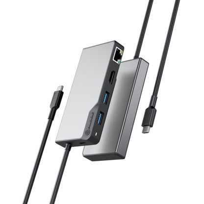 ALOGIC USB-C Fusion ALPHA 5-in-1 Hub - 1x HDMI 4K@60Hz, 2x USB-A (USB 3.0), 1x Gigabit Ethernet, 1x US - UCFUPRGEV2SGR