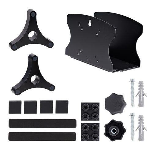 StarTech.com PC Wall Mount Bracket, Supports Desktop Computers Up To 40lb (18kg), Tool-Less Adjustments 1.9-7.8in (50-200mm), Heavy-Duty Wall Mount Shelf/Holder for PC Case/Tower - TAA