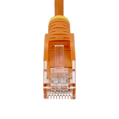 StarTech.com 7ft Orange Slim CAT6 Ethernet Cable, Snagless, 100W PoE, UTP, LSZH, 28AWG Pure Bare Copper Wire, Slim RJ45 Network Patch Cord w/Strain Reliefs, Individually Tested