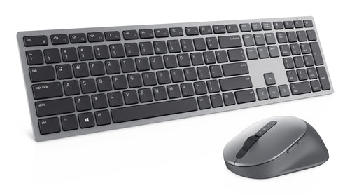 DELL KM7321W keyboard Mouse included Office RF Wireless + Bluetooth US English Grey, Titanium