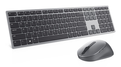 DELL KM7321W keyboard Mouse included Office RF Wireless + Bluetooth US English Grey, Titanium