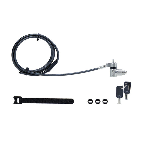 StarTech.com 3-in-1 Universal Laptop Lock 6.6ft (2m), Master Keyed Locking Cable, Compatible w/Noble Wedge®/Nano/K-Slot, Anti-Theft Cut-Resistant Cable, TAA