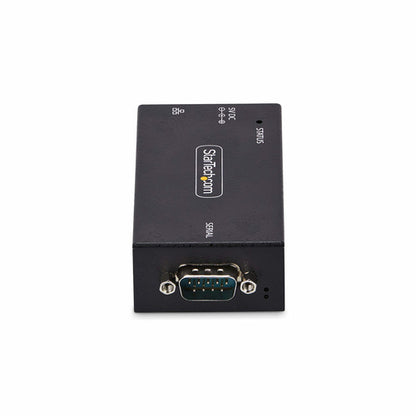 StarTech.com 1-Port Serial to Ethernet Adapter, IP Serial Device Server For Remote RS232 Devices, Wall/DIN Rail Mountable, Metal Housing, RJ45 LAN to DB9 Serial Converter, TAA