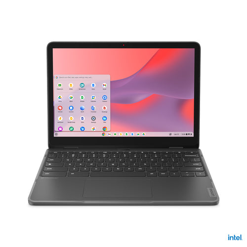 Lenovo 500e Yoga Chromebook Gen 4 Intel® N N100 31 cm (12.2") Touchscreen WUXGA 4 GB LPDDR5-SDRAM 32 GB eMMC Wi-Fi 6E (802.11ax) ChromeOS US English Grey
