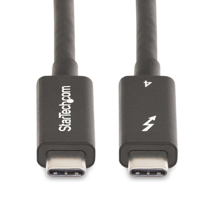 StarTech.com 6.6ft (2m) Active Thunderbolt 4 Cable, 40Gbps, 100W Power Delivery, 4K/8K Video, Intel-Certified Thunderbolt Cable - Compatible w/ USB4/Thunderbolt 4/ USB 3.2/ USB Type-C/DisplayPort/Thunderbolt 3