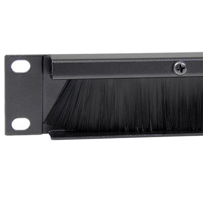 StarTech.com 1U High-density Brush Strip Cable Management Panel, Sturdy Steel Horizontal Data Centre Cable Organizer