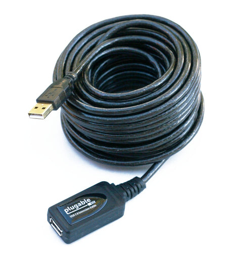Plugable Technologies USB2-10M USB cable USB 2.0 USB A Black