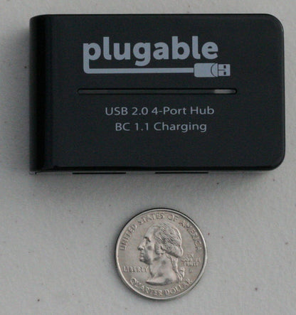 Plugable Technologies USB2-HUB4BC interface hub 480 Mbit/s Black