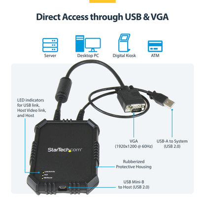 StarTech.com Laptop-to-Server KVM Console with Rugged Housing - TAA