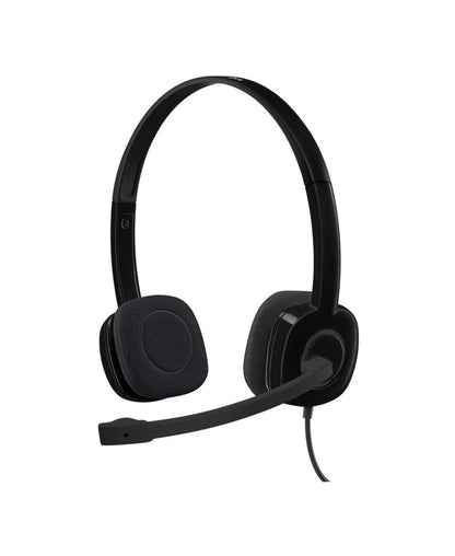 Logitech H151 Binaural Over-the-Head Stereo Headset  Black