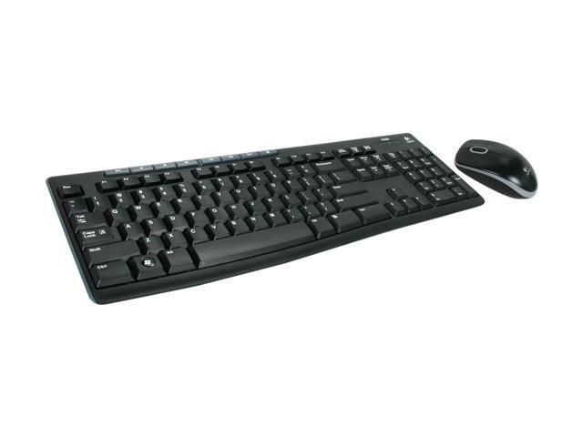 Logitech MK200 Media Combo  Keyboard/Mouse  Wired  USB  Black