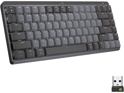 Logitech MX Mechanical Mini Wireless Illuminated Keyboard  Linear Switches  Backlit  Bluetooth  USB-C  macOS  Windows  Linux  iOS  Android  Graphite