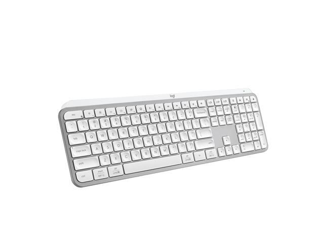 Logitech - MX Keys S Universal Full-size Wireless Scissor Keyboard for PC and Mac with Backlit keys - Pale Gray