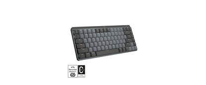 Logitech MX Mechanical Mini Wireless Illuminated Keyboard  Linear Switches  Backlit  Bluetooth  USB-C  macOS  Windows  Linux  iOS  Android  Graphite