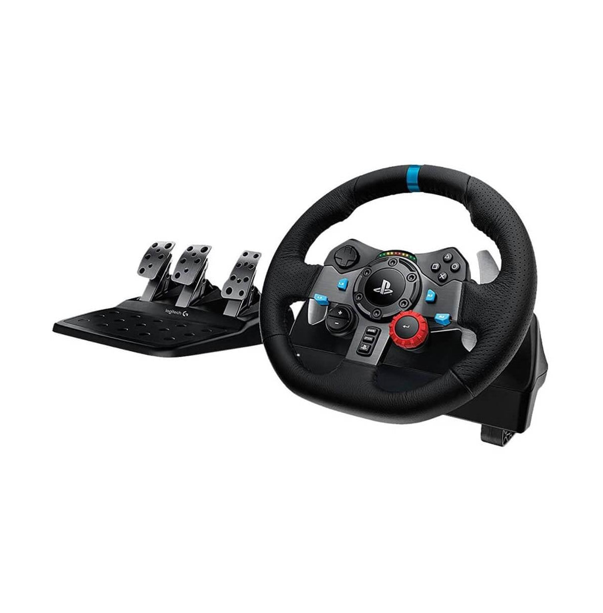 Logitech G29 Driving Force Racing Wheel and Floor Pedals  Real Force Feedback  Stainless Steel Paddle Shifters  Leather Steering Wheel Cover for PS5  PS4  PC  Mac - Black