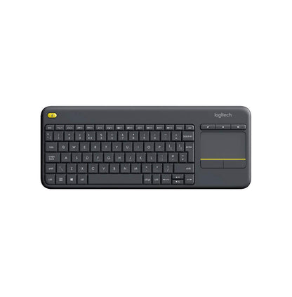 Logitech K400 Plus Wireless Touch TV Keyboard With Easy Media Control and Built-in Touchpad  HTPC Keyboard for PC-connected TV  Windows  Android  ChromeOS  Laptop  Tablet