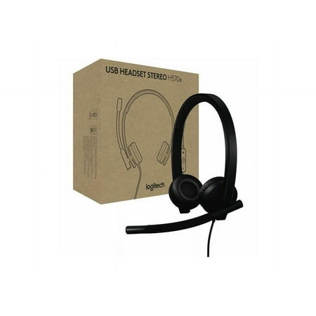Logitech H570e USB Headset With Microphone for PC and Mac  USB-A Wired Headset With Stereo Sound  Noise-Canceling Mics and Inline Controls  Certified for Microsoft Teams  Black - Microsoft Teams Ce...