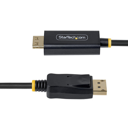 StarTech.com 3ft DisplayPort to HDMI Adapter Cable with Gripping Connectors, 4K 60Hz, HDR, Uni-Directional DP to HDMI Video Converter, DP Desktop to HDMI Monitor