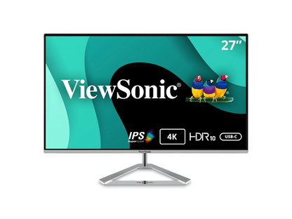 ViewSonic - VX2776-4K-MHDU 27" IPS LCD 4K UHD Monitor (HDMI, DisplayPort) - Silver