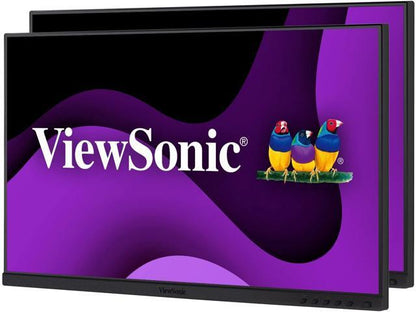 ViewSonic VG2448A-2_H2 24 Inch Dual Pack Head-Only 1080p IPS Monitor with Ultra-Thin Bezels  HDMI  DisplayPort  USB  and VGA for Home and Office