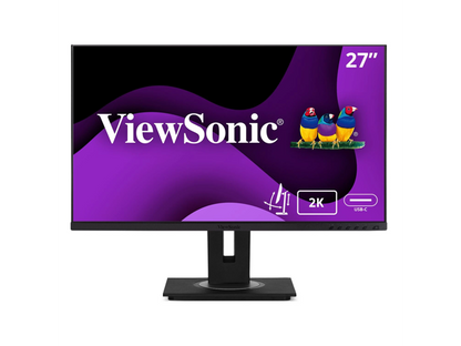 ViewSonic VG2756A-2K 27 Inch IPS 1440p Docking Monitor with 100W USB C  RJ45  HDMI  Display Port and 40 Degree Tilt Ergonomics for Home and Office