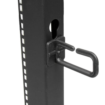 StarTech.com 4-Post 12U Mobile Open Frame Server Rack, Four Post 19" Network Rack with Wheels, Rolling Rack with Adjustable Depth for Computer/AV/Data/IT Equipment - Casters, Leveling Feet or Floor Mounting