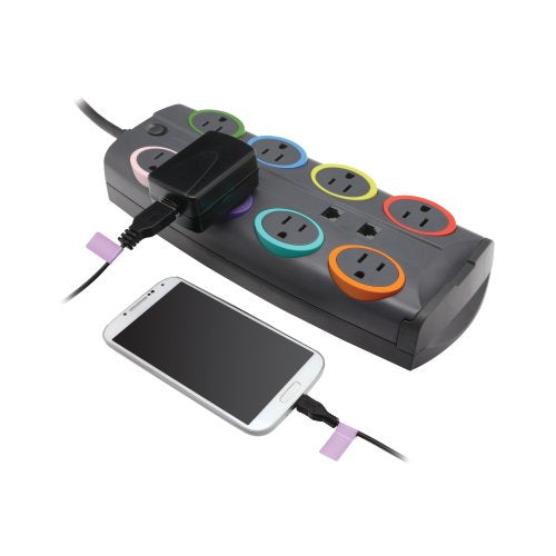 Kensington K62691NA surge protector Multicolour 8 AC outlet(s) 2.4 m