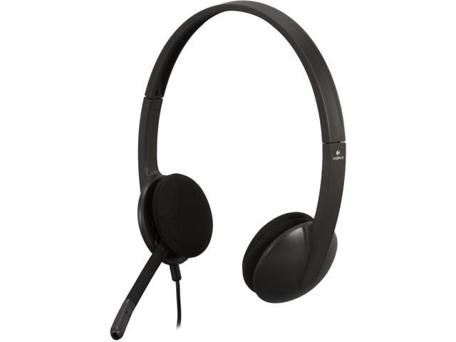 Logitech H340 USB Headset with Noise-Cancelling Mic  Black