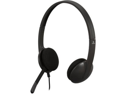 Logitech H340 USB Headset with Noise-Cancelling Mic  Black