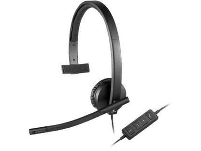 Logitech H570e USB Corded Single-Ear Headset - 981-000570