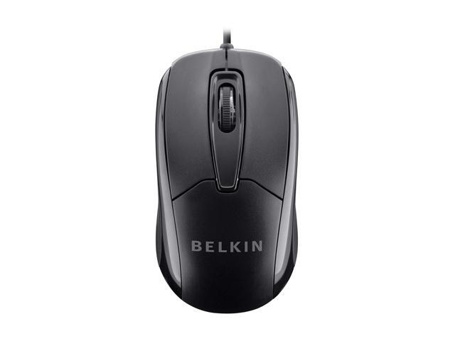 Belkin 3-Button Wired Computer Mouse - Ambidextrous  Ergonomic Mouse With 5-Foot USB-A Cord - 800 DPI Wired Mouse With Mouse Wheel Compatible with PCs  Macs  Desktops and Laptops - Black