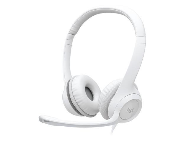 Logitech - H390 Wired USB On-Ear Stereo Headphones - Off-White