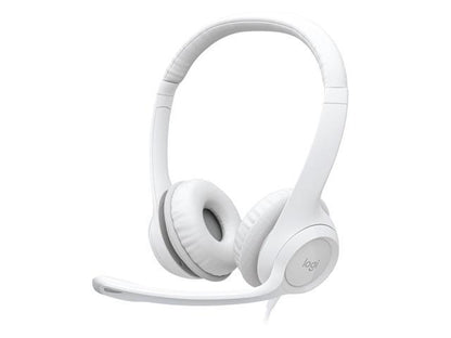 Logitech - H390 Wired USB On-Ear Stereo Headphones - Off-White