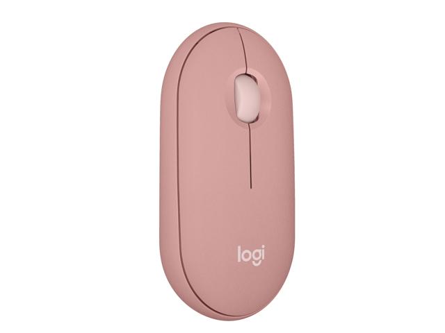 Logitech - Pebble Mouse 2 M350s Slim Lightweight Wireless Bluetooth Optical Silent Ambidextrous Mouse with Customizable Buttons - Wireless - Rose