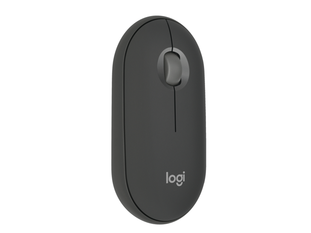 Logitech - Pebble Mouse 2 M350s Slim Lightweight Wireless Bluetooth Optical Silent Ambidextrous Mouse with Customizable Buttons - Wireless - Graphite