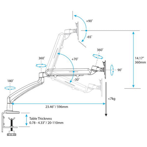 StarTech.com Single Desk-Mount Monitor Arm - Full Motion Articulating - Steel