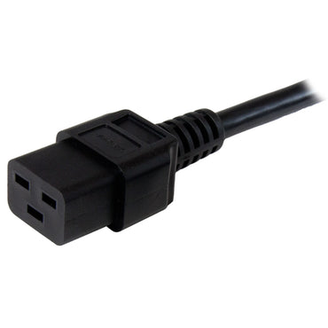 StarTech.com 6ft (1.8m) Heavy Duty Power Cord, NEMA 5-15P to C19 AC Power Cord, 15A 125V, 14AWG, Computer Power Cord, Heavy Gauge Power Cable for PDUs and Network Equipment, NEMA 5-15P to IEC 60320 C19 Power Cord
