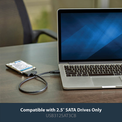 StarTech.com USB 3.1 to 2.5" SATA Hard Drive Adapter - USB 3.1 Gen 2 10Gbps with UASP External HDD/SSD Storage Converter