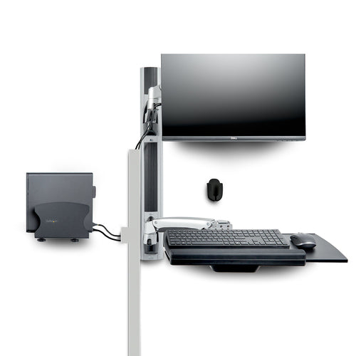 StarTech.com Wall Mount Workstation, VESA Mount For 32" Monitor (22lb/10kg), Fully Articulating Monitor Mount & Keyboard Tray - TAA
